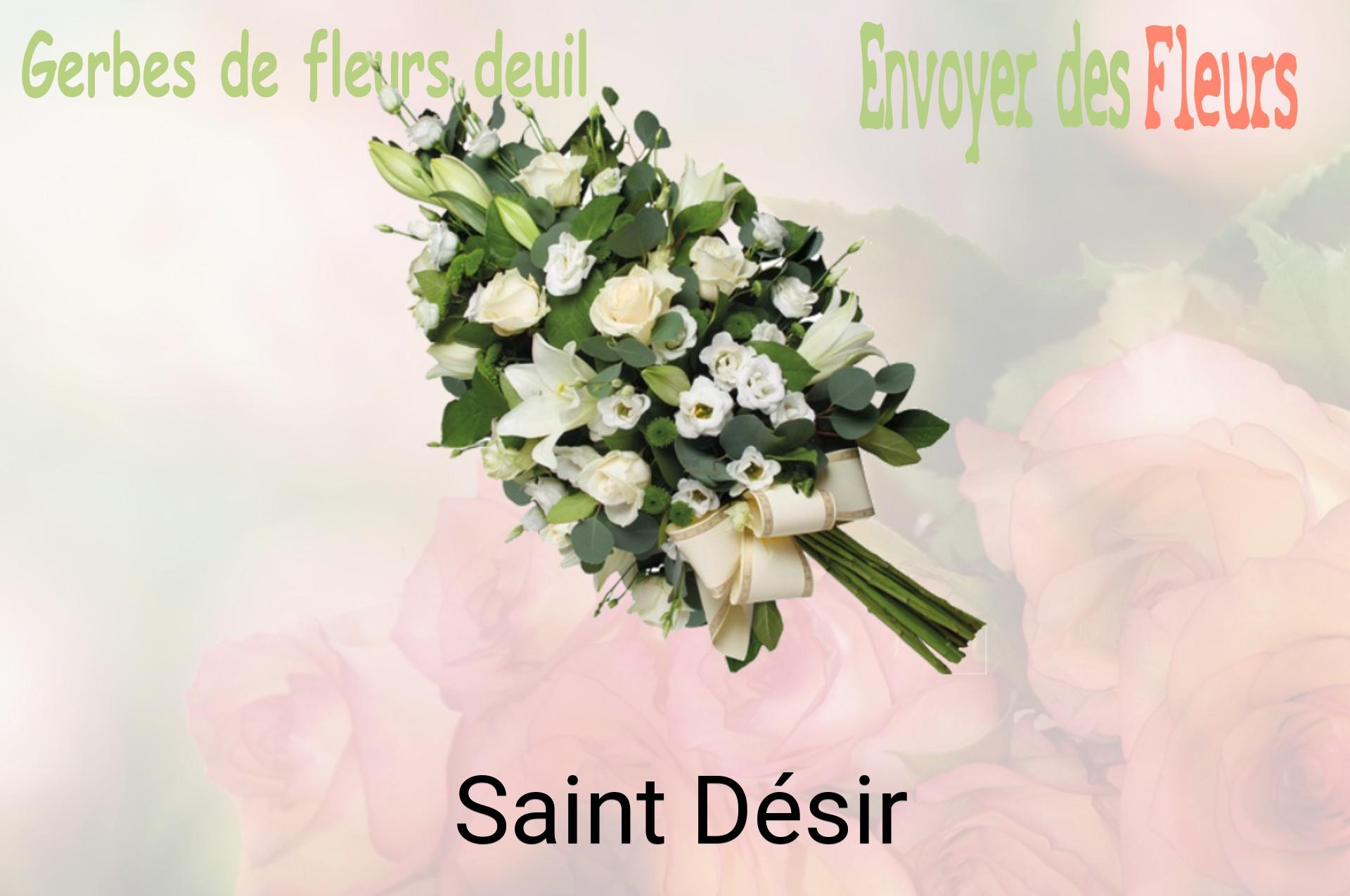 Gerbe de fleurs de deuil livrée à Saint-Désir